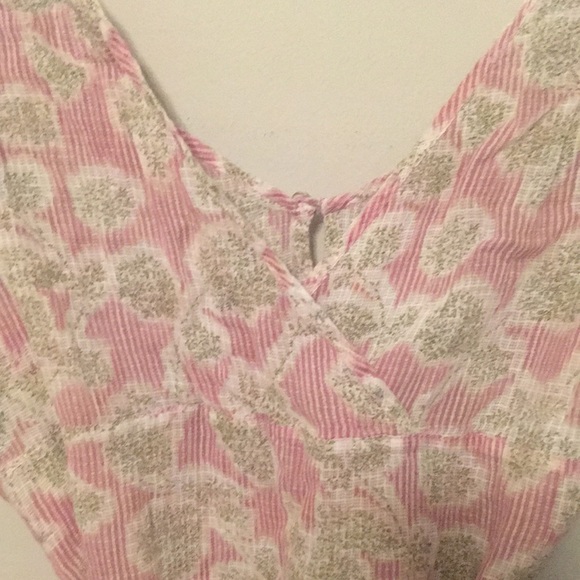 Lux Tank blouse keyhole and v back with tie belt - Picture 6 of 7